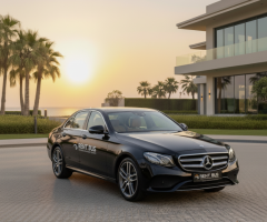 تأجير مرسيدس E200 بالسائق لرحلات رجال الأعمال.