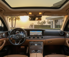 تأجير مرسيدس E200 بالسائق لرحلات رجال الأعمال.