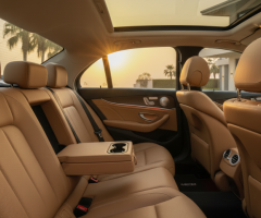 تأجير مرسيدس E200 بالسائق لرحلات رجال الأعمال.