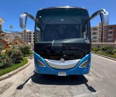 إيجار أتوبيس 50 راكباً مرسيدس للرحلات الطويلة والسفر الجماعي