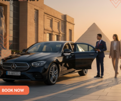 إيجار مرسيدس E200 مع خدمة VIP لاستقبال كبار الشخصيات (Gala) لزيارة افتتاح المتحف المصري الكبير (GEM)