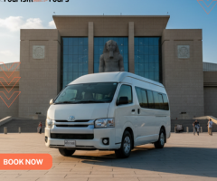 إيجار ميكروباص 14 راكب لاستقبال الوفود من المطار لزيارة افتتاح المتحف المصري الكبير (GEM)