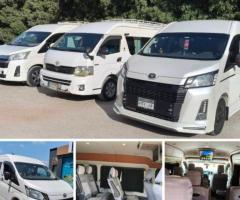 احجز الان ميكروباص تويوتا هايس من المطار الي جميع رحلاتك