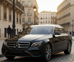 إيجار سيارة مرسيدس E200 مع سائق محترف وخبرة بالسائق.