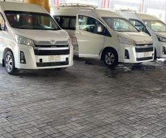 إيجار ميكروباص تويوتا هايس 14 راكباً بالسائق