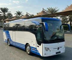 سافر بـ "درجة رجال الأعمال" مع مجموعتك.. إيجار أتوبيس مرسيدس 50 راكب!