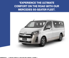 إيجار تويوتا هايس من تورست باص.. وسع رحلتك وجمع العيلة في عربية واحدة.