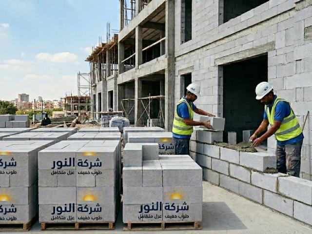 طوب ابيض رغوي وخفيف